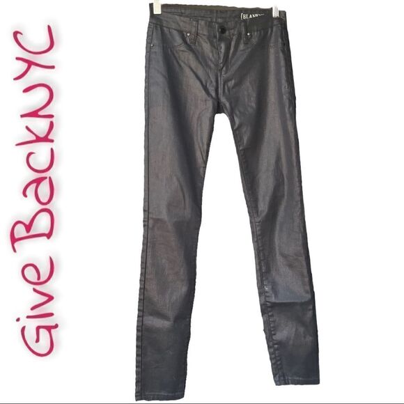 Blank NYC Black Shimmering Jeggings Size 25 - Picture 1 of 4